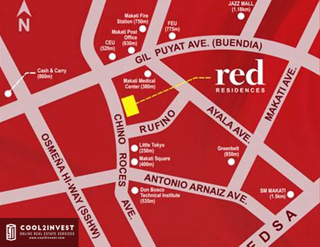 Red Residences Location Map Address