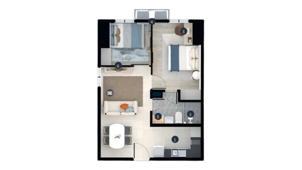 2 Bedroom Unit without BalconyLayout Mira Residences