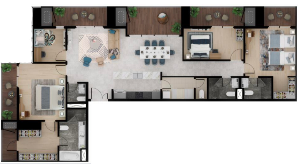 Penthouse Unit Layout - Mantawi Residences